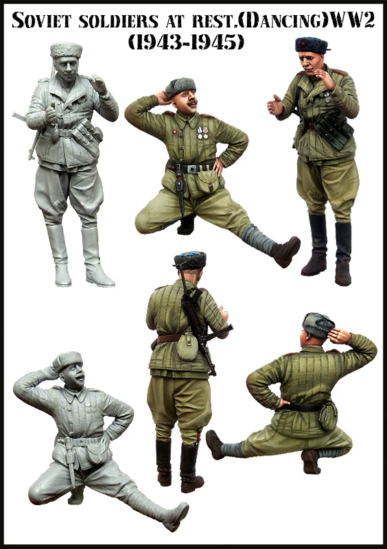 1/35 Resin Figure Model Kit Military SOVIET SOLDIERS AT REST Unassambled Unpainted