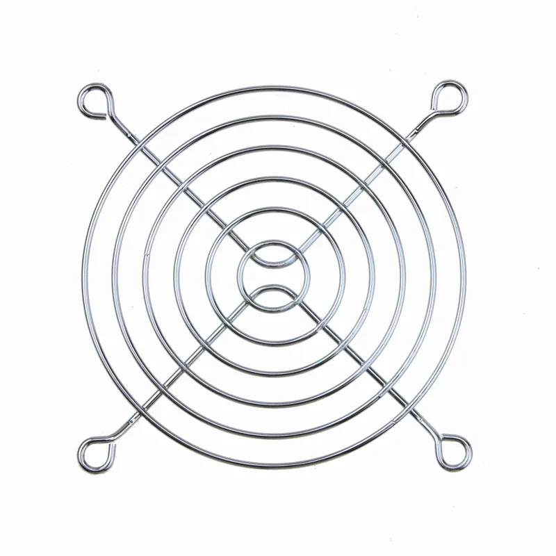 2 stks Gdstime 9 cm Ijzer Netto Roestvrij Staal Metal Fans Grill Protactor 90mm 3.5 inches AC DC Fan 92x92mm