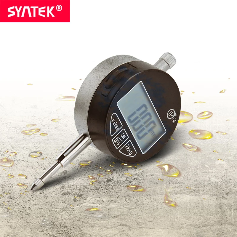 Syntek Indicator Range 0-25.4mm 1inch IP54 Oil-proof Electronic Digital dial indicators 0.01mm Digital dial Gauge Metric Inch