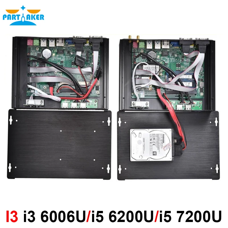 Intel Core i3 6157U i5 6200U i5 4200U Mini PC z systemem Windows 10 Barebone komputer 2GHz 520/620 Graphics 4K HTPC minipc HDMI VGA 2 COM