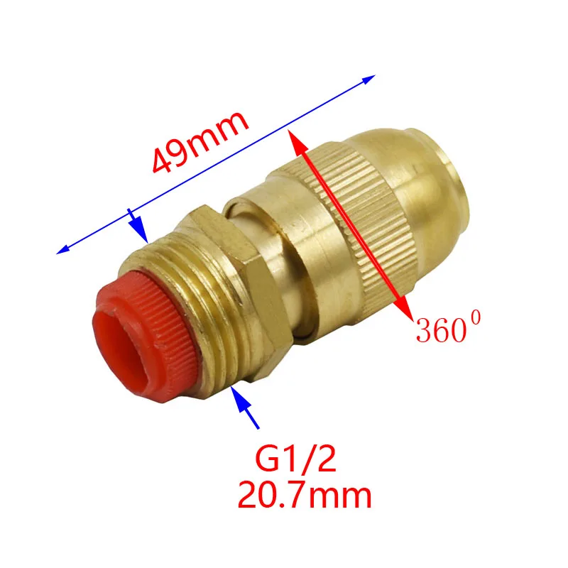 Brass Irrigation Garden Fountain Nozzle Male 1/2 Brass Hose Nozzles Adjustable Water Fountain Pond WATER SPRAY To Garden 1Pcs