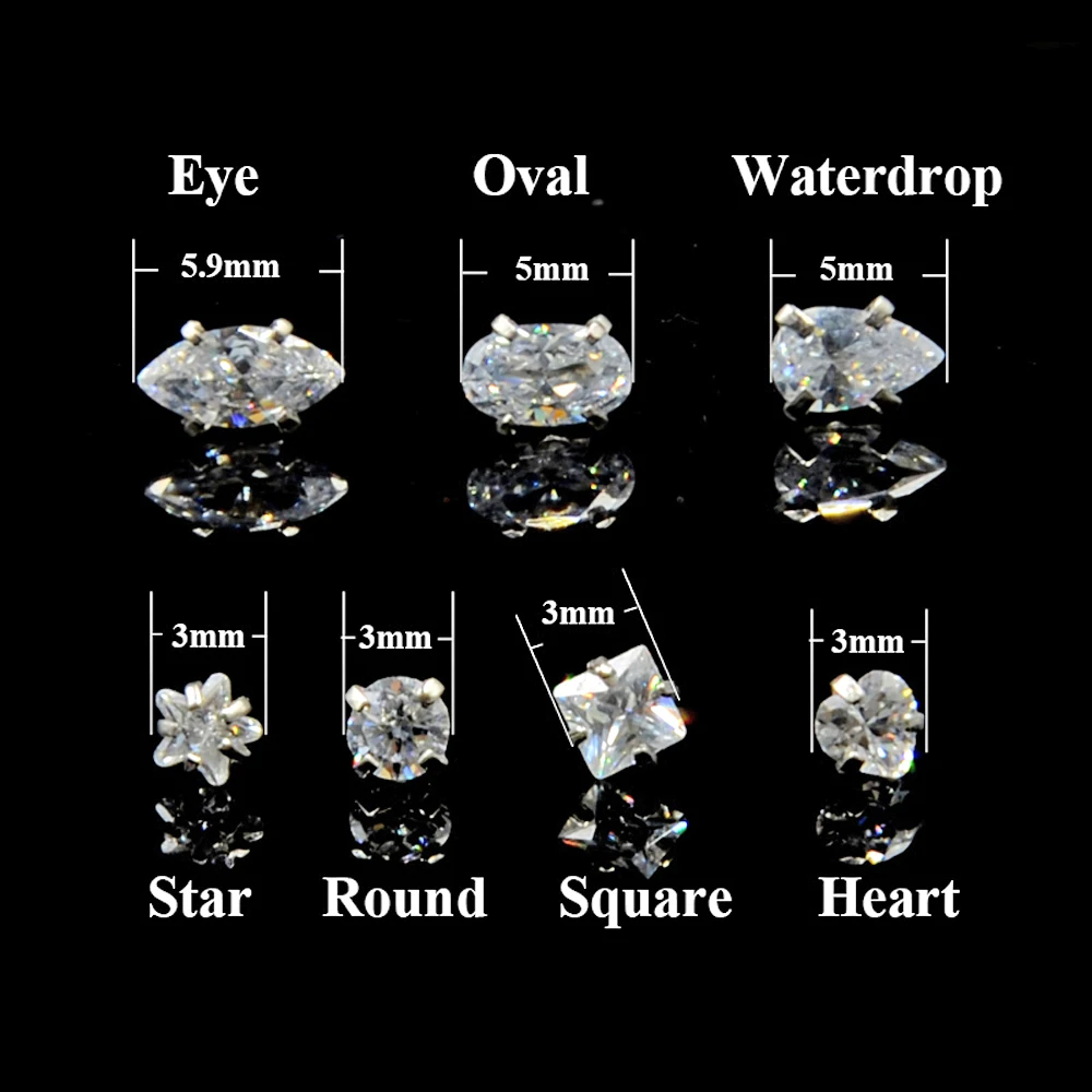 BOG-1PC Horse Eye&Ellipse&Square&Dew Drop&Star Bioplast Flexible Labret Stud Lip Ring Ear Tragus Ear Cartilage Earring Piercing