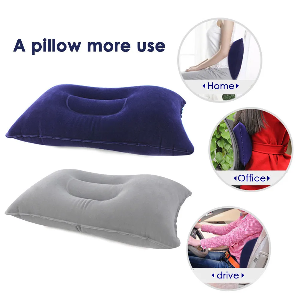 New Portable Inflatable Pillow Travel Air Cushion Camp Beach Car Plane Head Rest Bed Sleep for Outdoor Sport