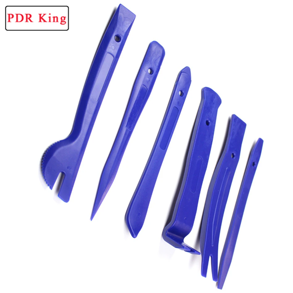 6pcs Audio Installer Car Removal Open Tools Blue Car Dash Radio Audio GPS Door Clip Panel Open Remover Tool Moulding Trim tools