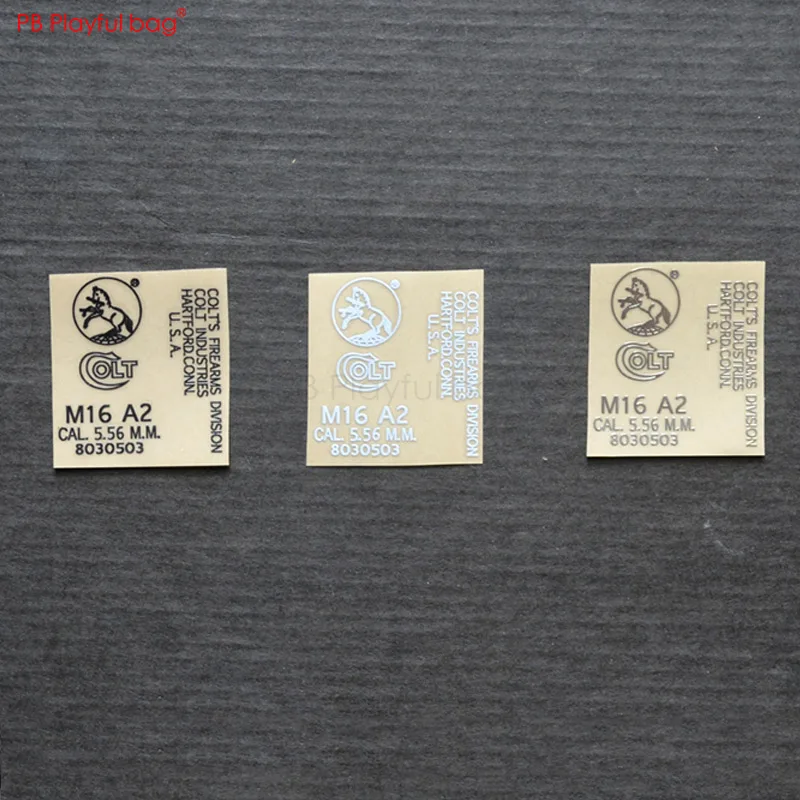 Outdoor CS sport essential Metal sticker M16A2 DIY sticker Gel ball gun cosplay metal sticker TTM L58