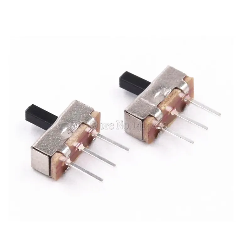 10Pcs Interruptor on-off mini Slide Switch SS12D00 SS12D00G4 3pin 1P2T High quality toggle switch Handle length:4MM