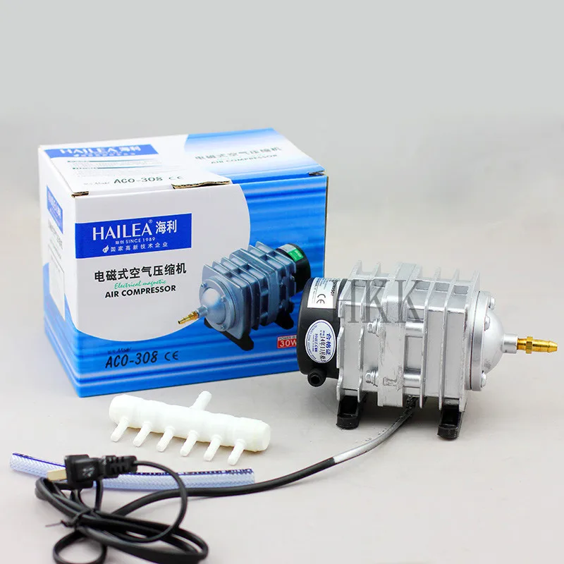 220V 110V Hailea ACO208 308 318 Electromagnetic mini air compressor aquacuture bubble Aquarium Oxygen Koi fish tank air pump