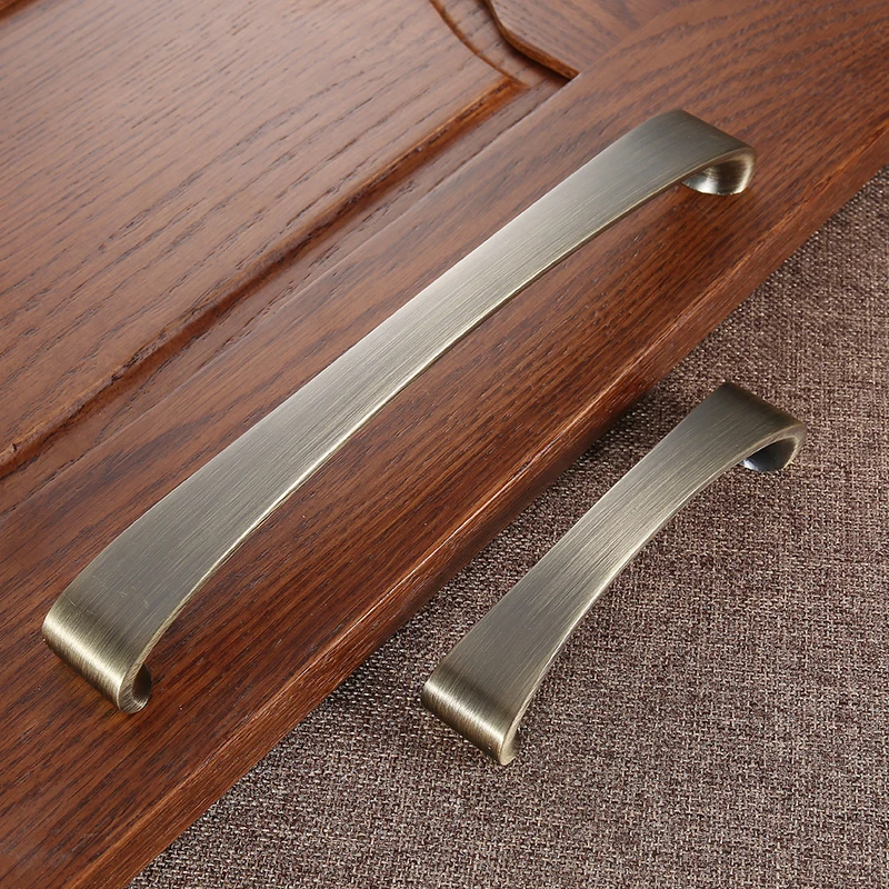 AOBT Brushed Nickel Kitchen Cabinet Storage Door Handles Curve Dressers Cupboard Pulls and Knobs Drawer Furniture Handle Hardwar