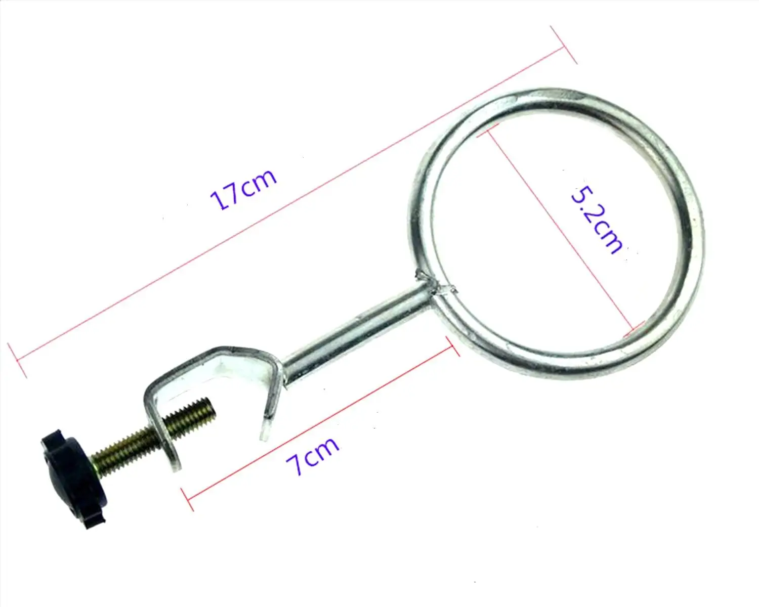 Inner Diameter 52mm Retort Stand Iron Hoop With Clamp Clip Ring Educational Equipment Flask Clamp