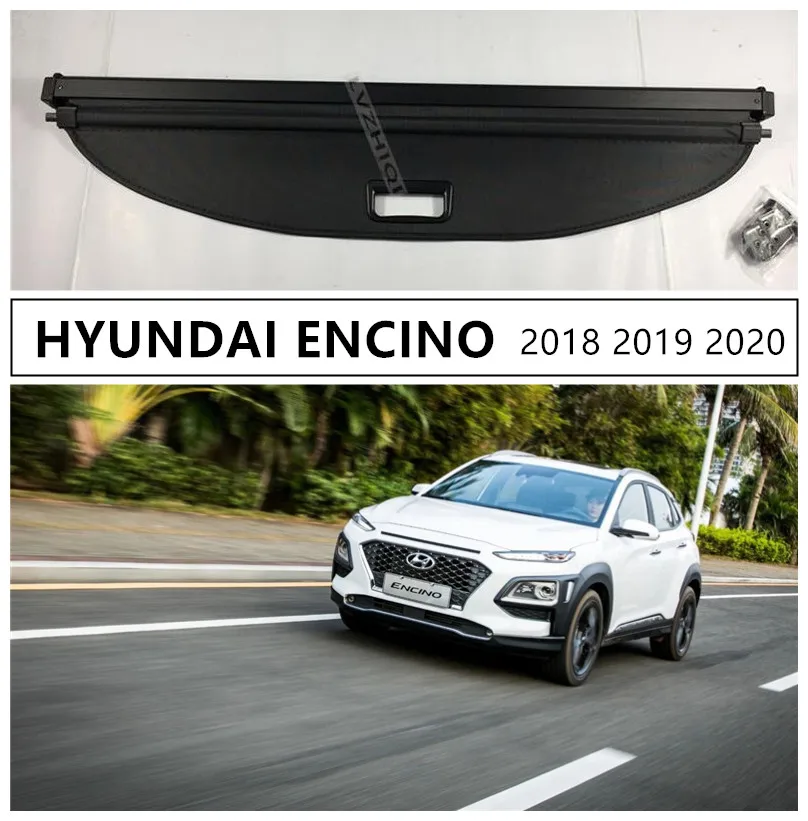 Rear Trunk Cargo Cover For HYUNDAI ENCINO 2018 2019 2020 2021 High Qualit Car Security Shield Accessories Black Beige