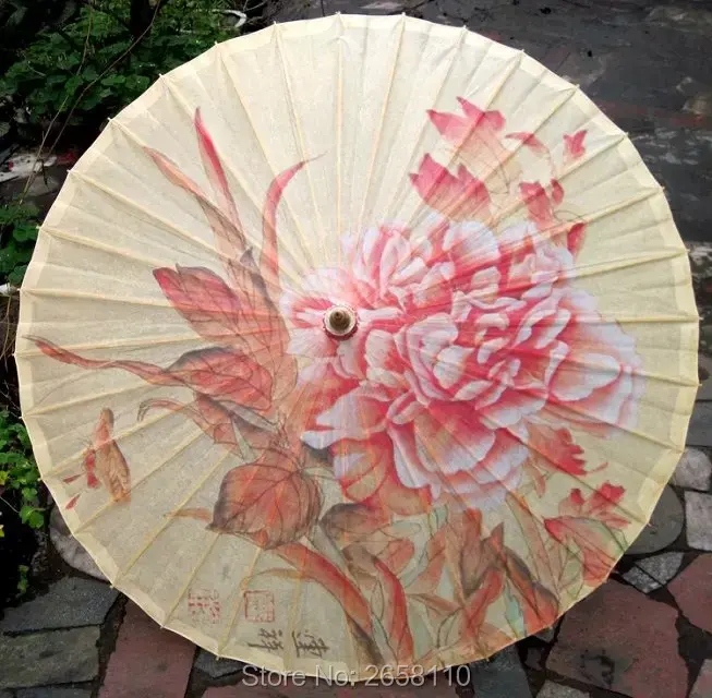 Free shipping Dia 50cm chinese craft pink Blooming Peony oiled paper umbrella waterproof parasol decoration gift umbrella