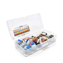 Com caixa De Plástico 10 pçs/lote 28BYJ-48-5V 4 ULN2003 fase Stepper Motor + Driver Board + cabo do sexo feminino para masculino dupont para Arduino