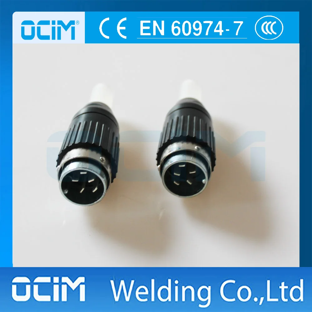 1PC 5 Pin Tuchel Plug Male and Female 5 Flat Pol Cable  Connector Welding Consumables