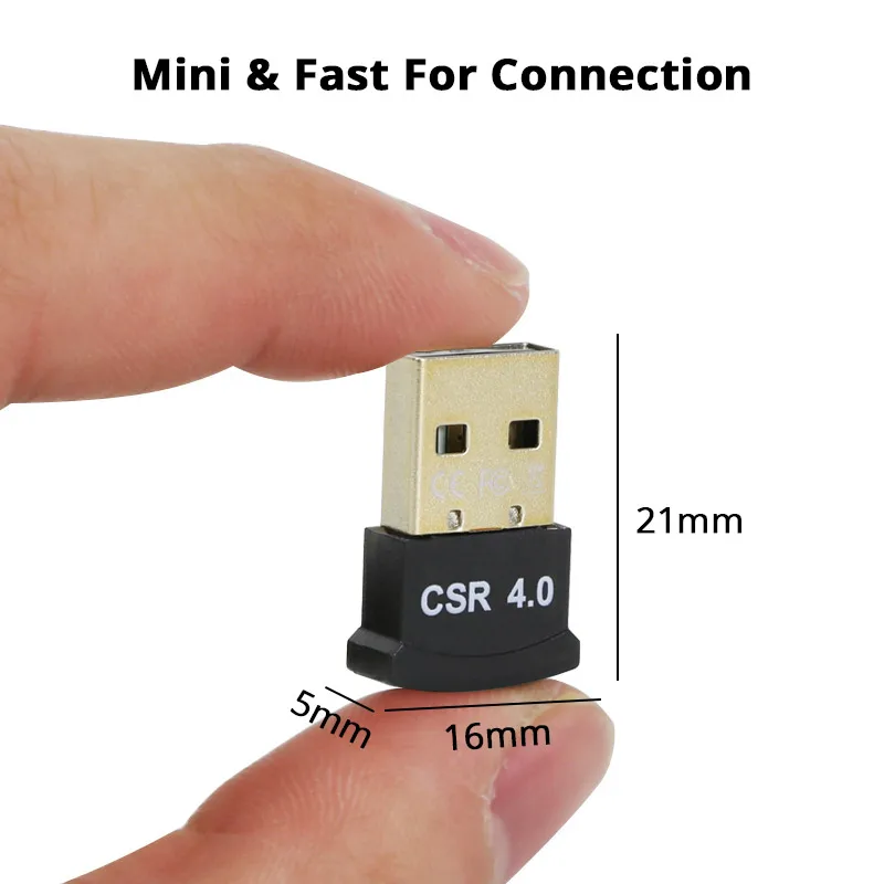 Adaptador sem fio USB compatível com Bluetooth 4.0, mini dongle BT, som de música, transmissor BT, receptor para PC, computador