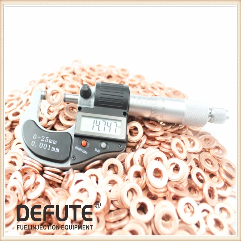 30pcs F00VC17504 Injector Copper Rings Washers Shims Gasket Set F00V C17 504 Size 7X15X2(mm) Thickness 2mm