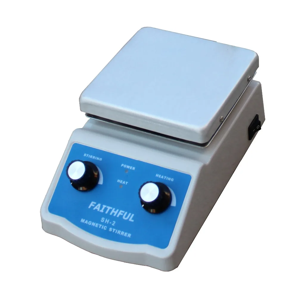 SH-2 Laboratory Magnetic Stirrer With Heating 2L, 100~2000RPM, 220V/110V ,With Support Pole and Magnetic Stir Bars