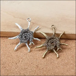 most popular 6 Pieces/Lot 16mm*20mm bronze Plated starfish charm sea snail charm For diy Jewelry Making