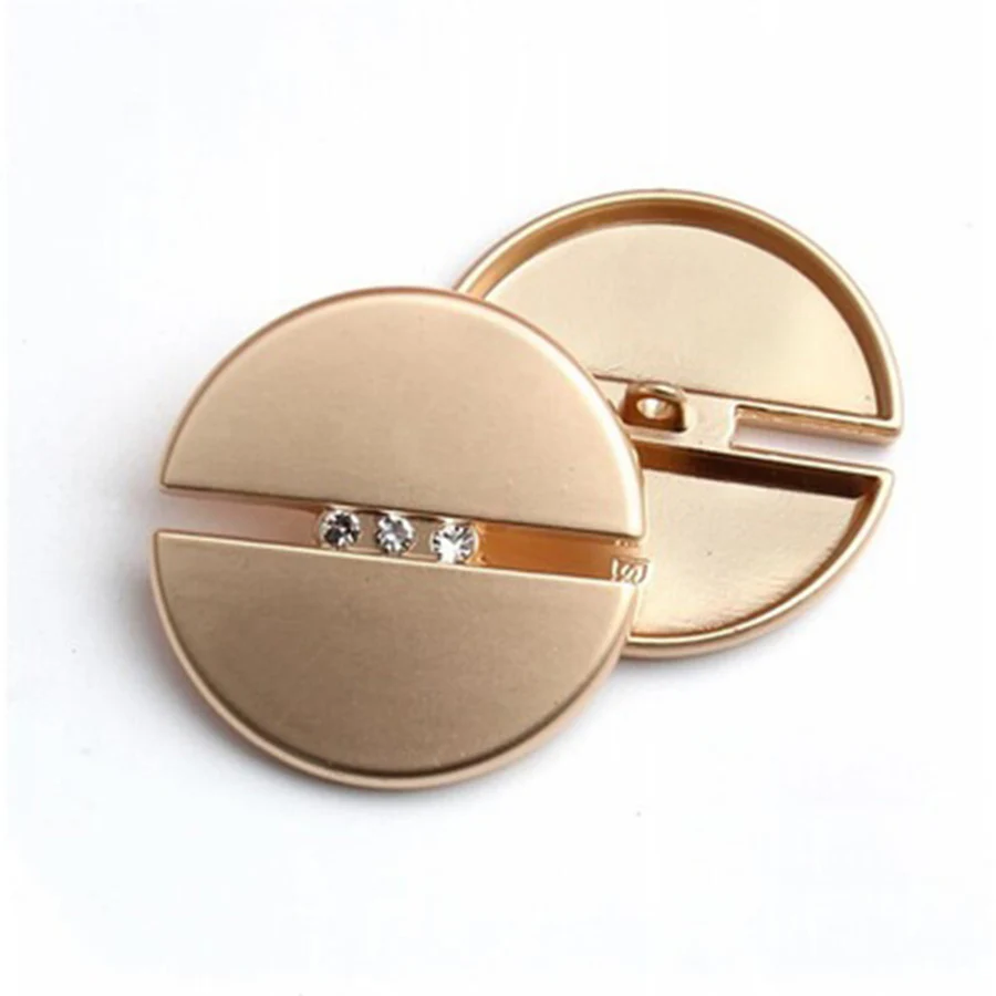 10pcs Fashion Diamond Metal Button 20mm/23mm/25mm Round  Buttons Suit Cashmere Coat DIY Sewing Decoration Buckle