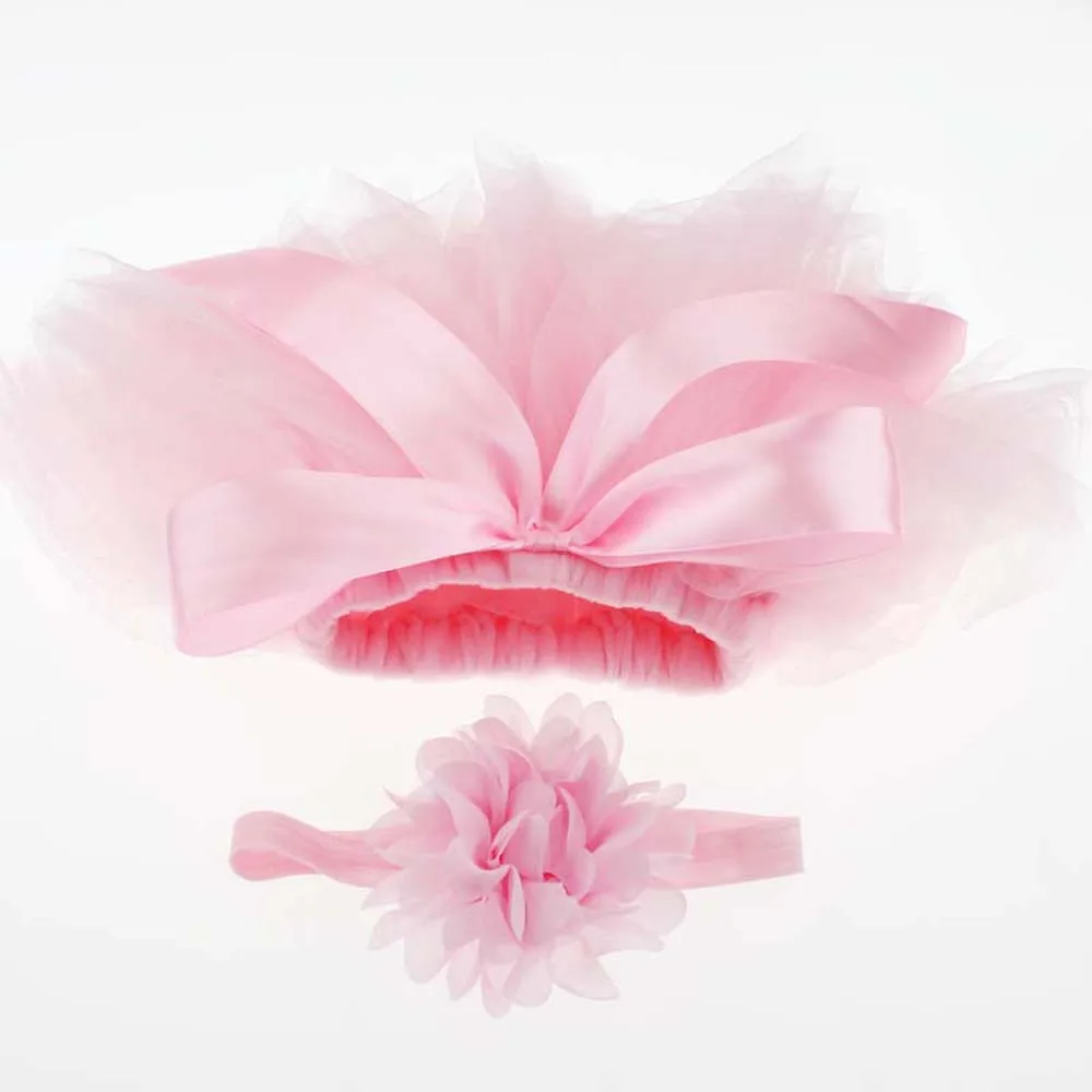Princess Newborn Tutu and Vintage Flower Headband Newborn Baby Photography Prop Tutu Sets For Baby Girls Photo Props TS001