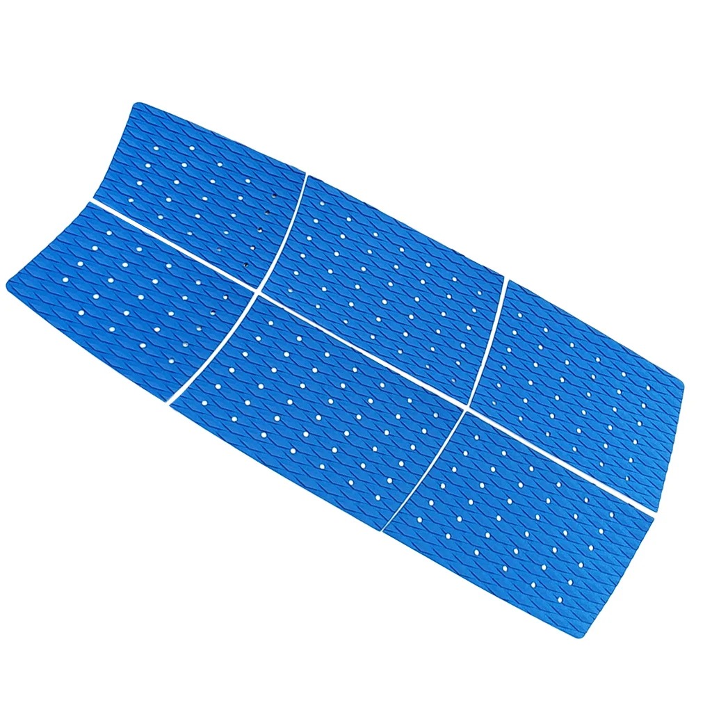 6pcs 3mm Adhesive EVA Traction Pad Tail Deck Pads for Surfboard Longboard Kiteboard Outdoor Water Sports Surfing Deck Grip Mat