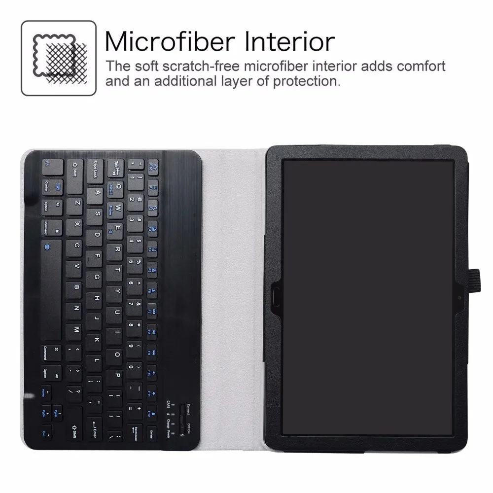 For 10.0" Huawei MediaPad M5 Lite 10-In Android Tablet Removable Bluetooth Keyboard Case,Portable Folding Stand Pu Leather Cover