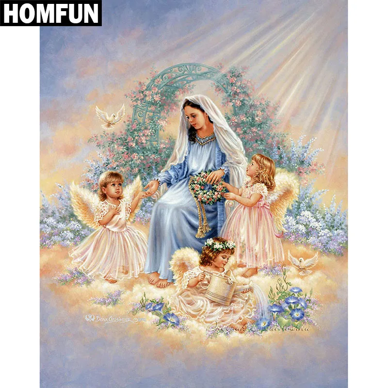 

HOMFUN Full Square/Round Drill 5D DIY Diamond Painting "Religious Jesus" Embroidery Cross Stitch 5D Home Decor Gift A06362