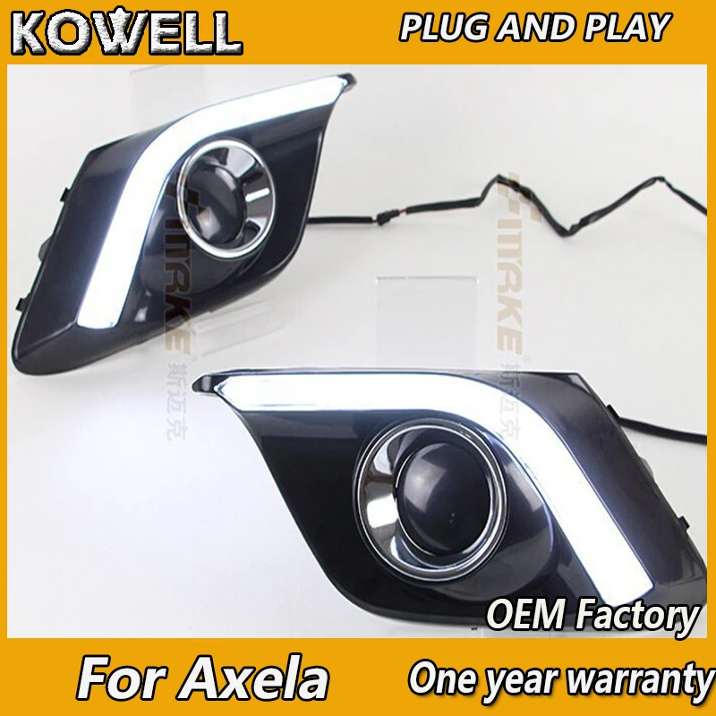 KOWELL Car Styling For Mazda 3 Axela 2014 2015 2016 Daytime Running Light Fog Light High Quality NEW DRL