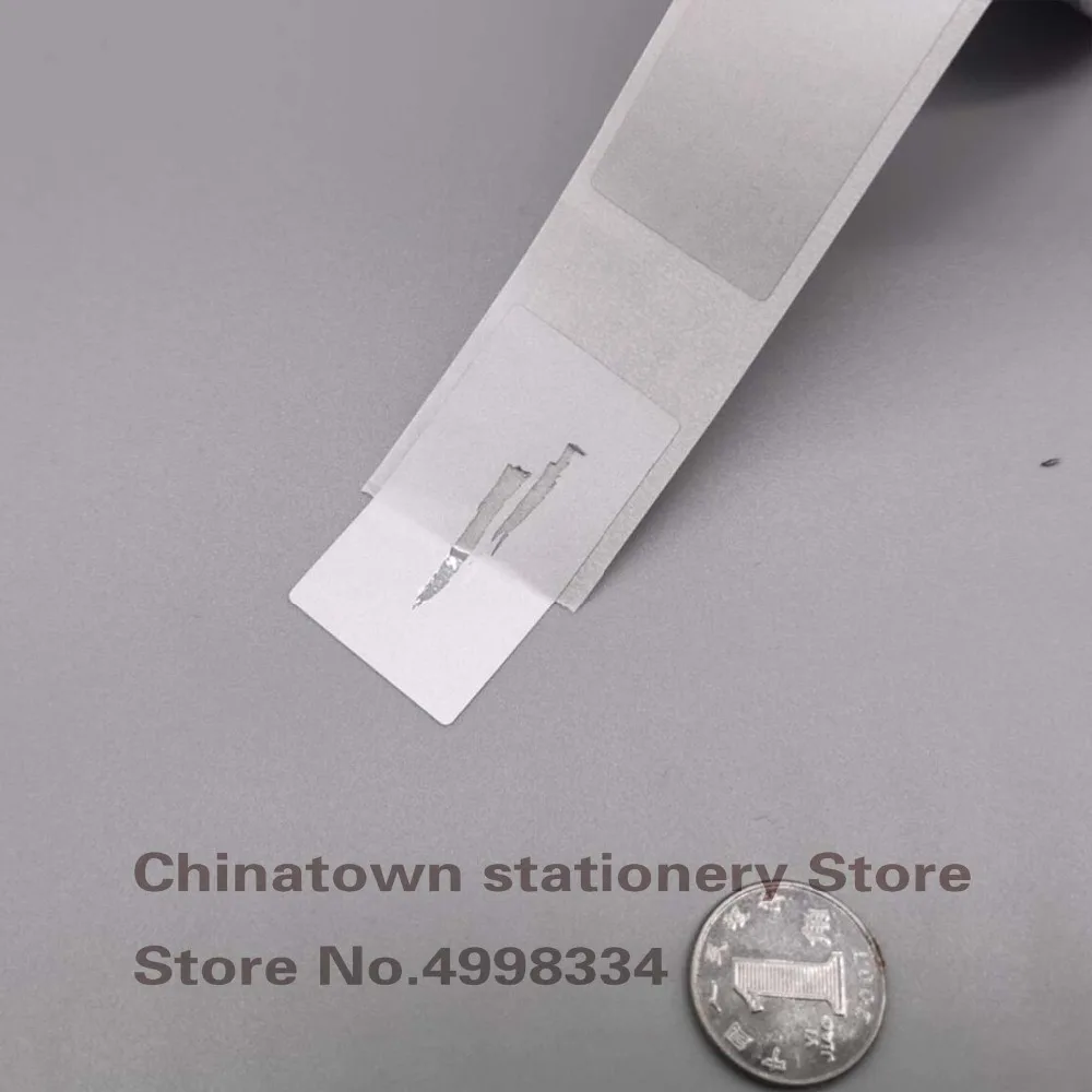 1000pcs 23x42mm Silvery Gold Adhesive SCRATCH OFF Stickers DIY Manual Label Tape Hand Made Scratched Stripe Card Film