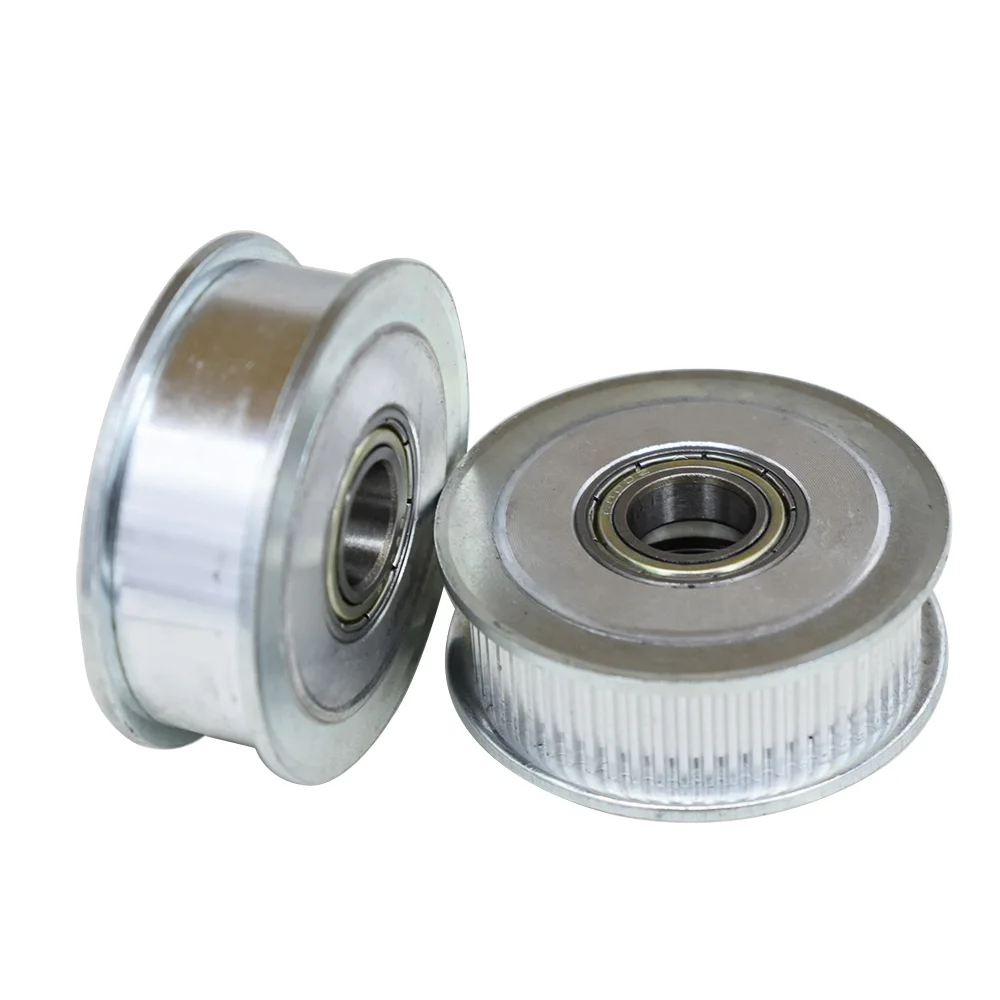 2GT 55T 60T Teeth Synchronous Wheel Idler Pulley 5/6/8/10/12/15mm Bore 7mm/11mm Width with Bearing With/No Teeth for GT2 Belt