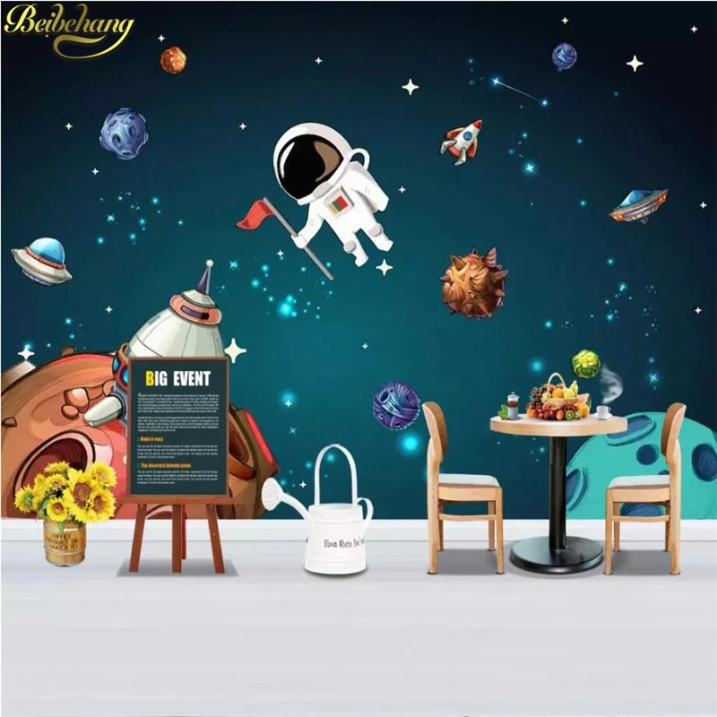 

beibehang Custom Space universe photo wallpapers for living room TV background 3D mural wall papers home decor home improvement