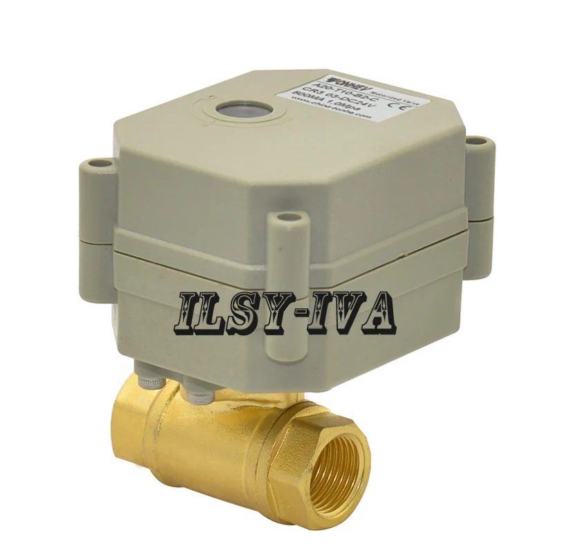 

DN10 G3/8" brass electric ball valve,two way CR03 three wires automatic control electric ball valve