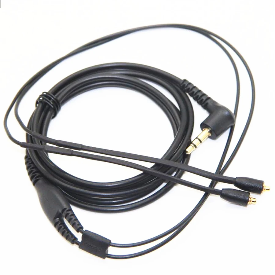 MMCX обновленный разъем SE215, оригинальные Позолоченные наушники, гарнитура, черные и Серебристые наушники, кабель для Shure SE315, SE425, SE535, SE846