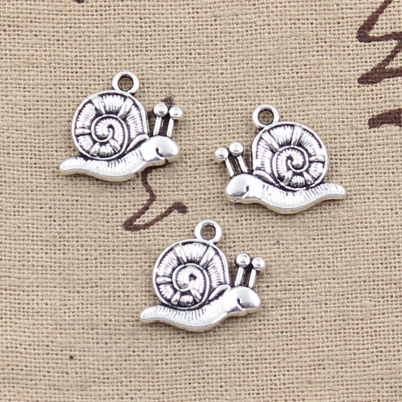 

10pcs Charms Garden Snail 16x18mm Antique Making Pendant fit,Vintage Tibetan Bronze Silver color,DIY Handmade Jewelry