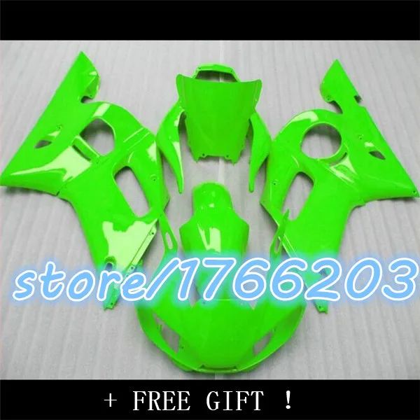 

YZFR6 all green Fairing 98 99 2000 01 02 YZF-R6 98-02 Bodywork Plastic Kit Set Fit for YZF R6 1998 2002 Ning