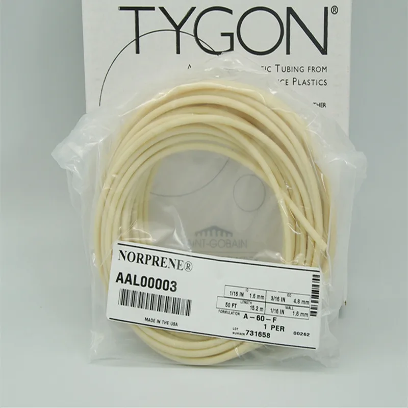 

6.4mm*9.6mm Beige Saint-Gobain Norprene peristaltic pump hose tube anti acid corrosion resistant to high temperature pressure