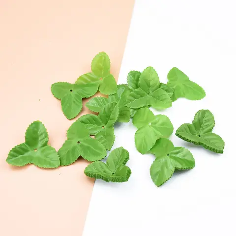 200pcs 실크 장미 잎 장식 꽃 화환 웨딩 홈 장식 액세서리 DIY 선물 상자 가짜 잎 인공 식물