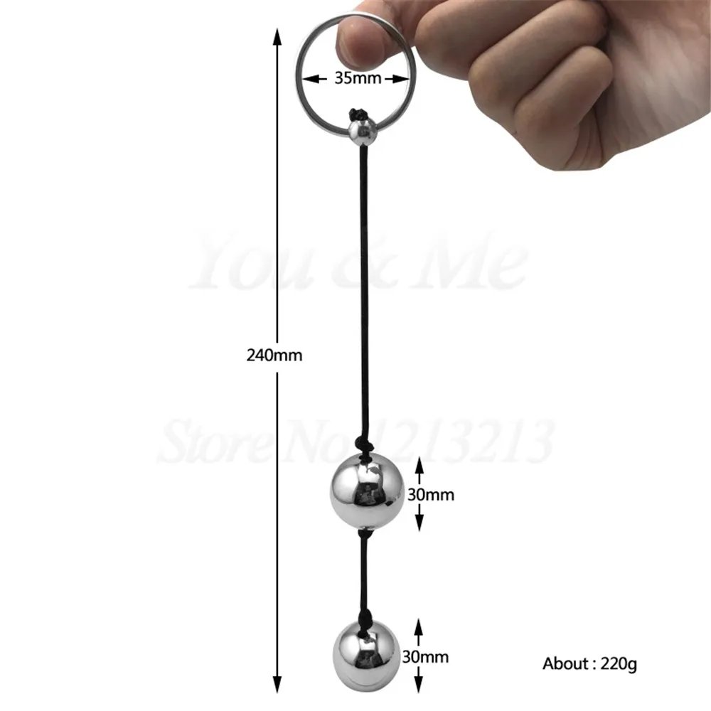 Stainless Steel Vaginal Exercise Muscle Trainer Love Ben Wa Kegel Ball for Women Men Metal Cock Scrotum Bondage Weight Ball Ring