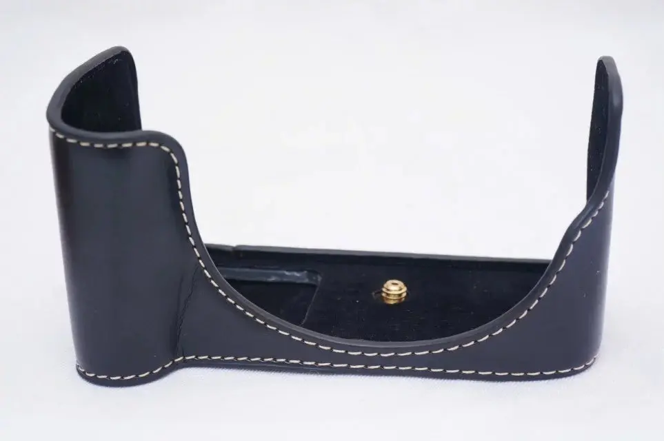 Bolsa para cámara, funda de medio cuerpo para canon 200D, cubierta inferior, Funda de cuero PU con apertura de batería