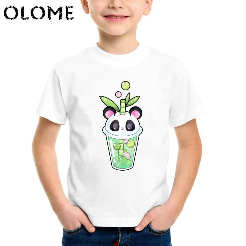 

Kawaii Tea cup print Baby boys T-Shirt Newest 2019 Children Summer cute T shirt funny Colorful bubbles O-Neck Casual Kids Tops