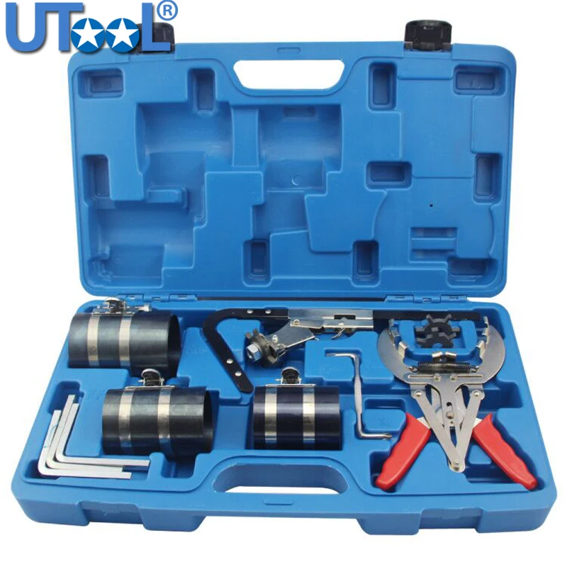 Piston Ring Service Tool Set Auto Engine Motor Cleaning Piston Ring Expander Compressor Tool Set