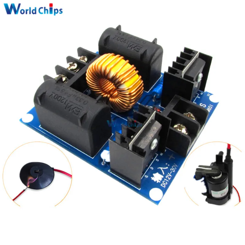 1000W 20A ZVS Low Voltage Induction Heating Coil Module Flyback Driver Heater Large Heat Sink Module Heater for Arduino