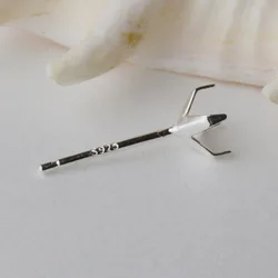 Solid 925 Sterling Silver Ear Studs Pointed 4 Claw Prong Setting Piercing Earring Post Findings 4mm/5mm CZ Beads, 1 pair
