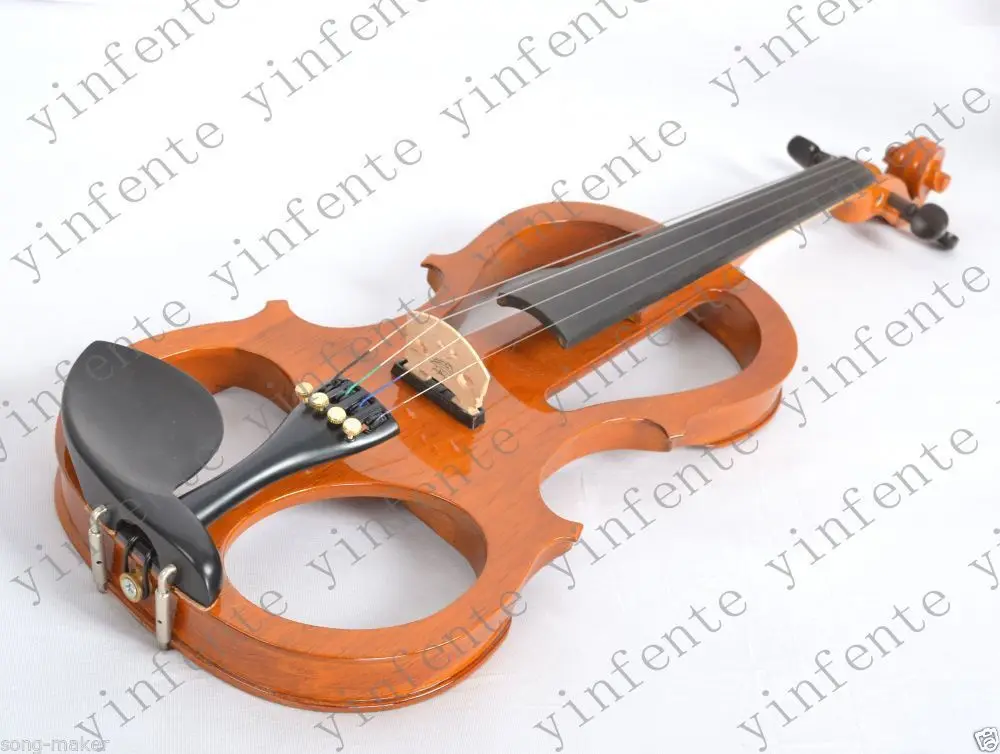 orange 4  String 4/4 New Electric Acoustic Violin    #5-2518#  can  make   5 string