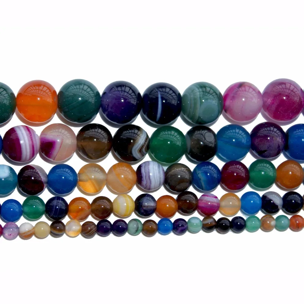 Wholesale 4 6 8 10 MM Natural Stone Crystal Agates Turquoises Round Beads For Jewelry Making Diy Necklace Bracelet Earrings