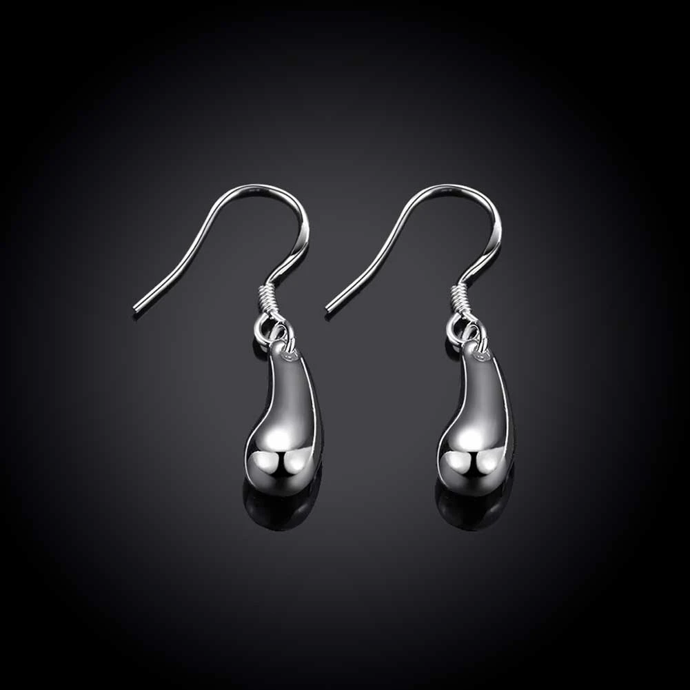 4 Pair Earring Set Silver 925 Plated Fashion Elegant Charms Earrings , For Women Lady Girl Wedding Gift Jewelry Set Cute E021