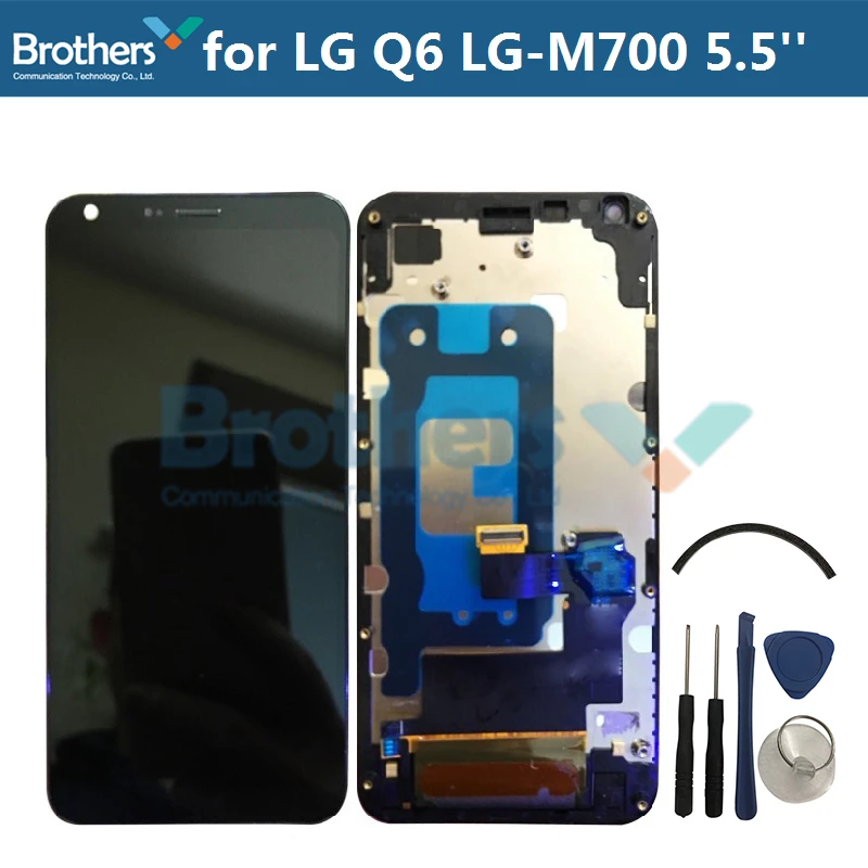 LCD Screen for LG Q6 LG-M700 LCD Display for LG Q6 LG-M700 M700 M700A LCD Assembly Touch Screen Digitizer 5.5'' Black Tested Top