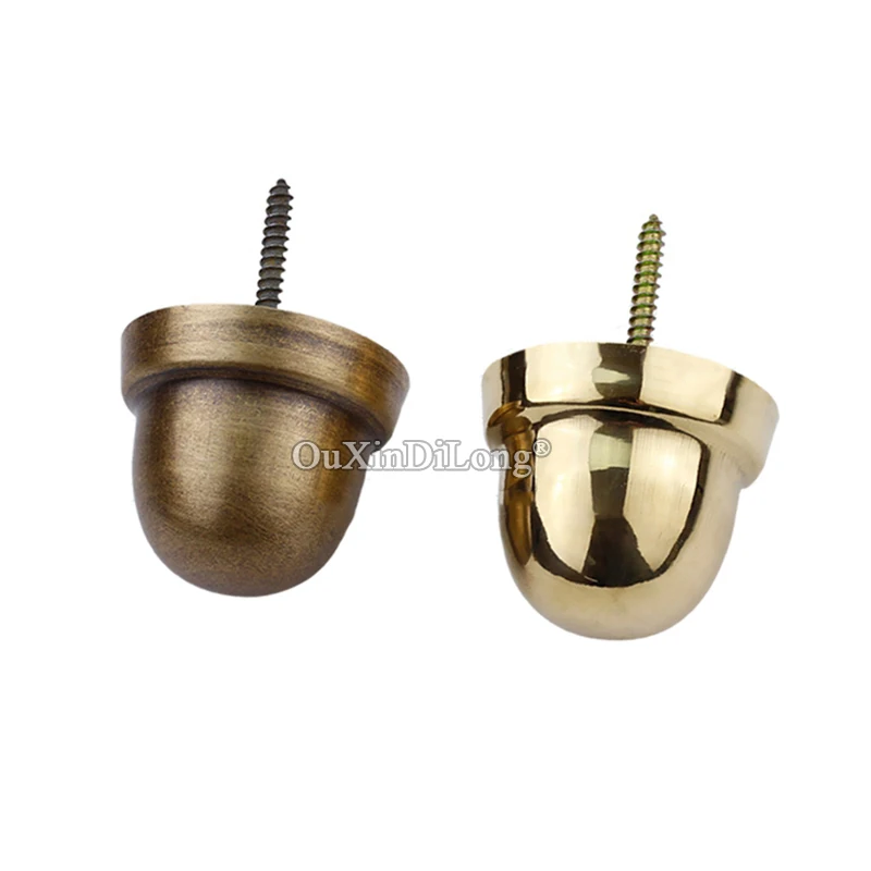 

Retro Vintage 4PCS Antique Pure Brass Decorative Upholstery Nails Tacks Round Rivet Studs Furniture Doornail Hardware