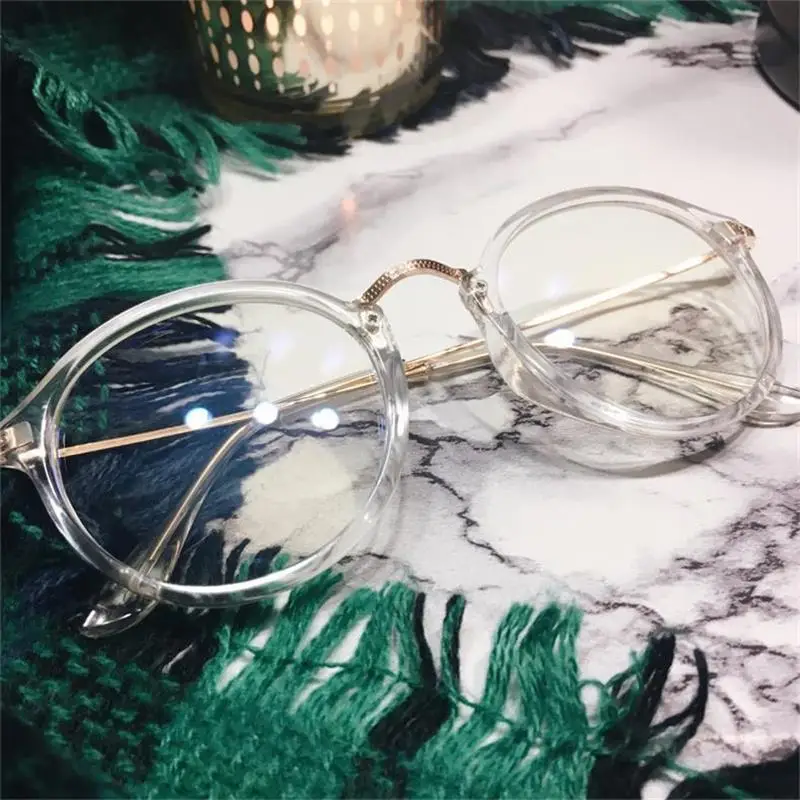 Round Anti Blue Light Glasses Frame women Transparent Computer Spectacles Female Clear Optical Eyeglasses