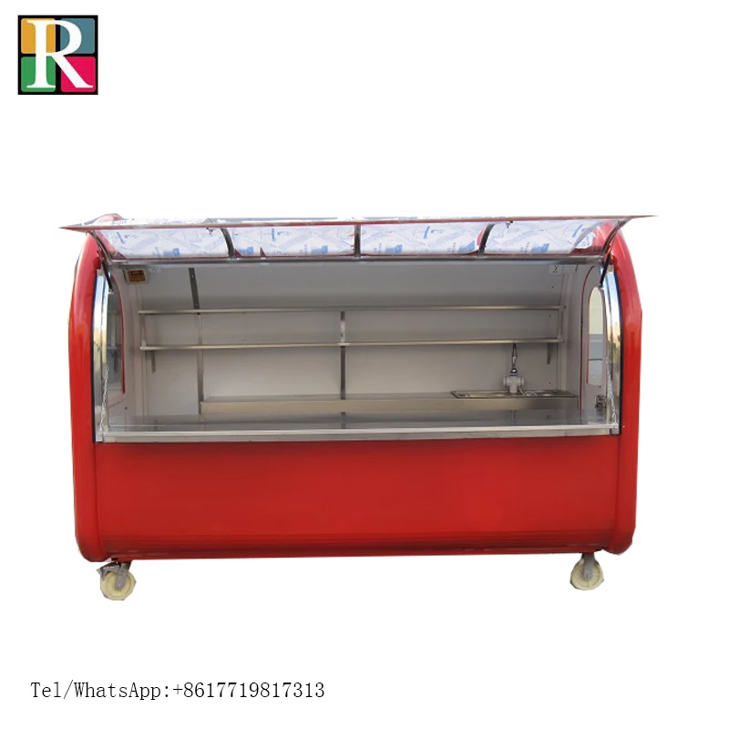 ¡Envío gratis por mar a puerto marítimo! Carrito de helados fritos, carrito de comida, remolque, furgoneta, triciclo, color personalizado, 250cm