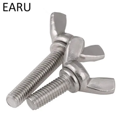 M5*8/10/12/16/20-45mm 304 Stainless Steel Butterfly Ingot Claw Hand Screw Bolt Machine F